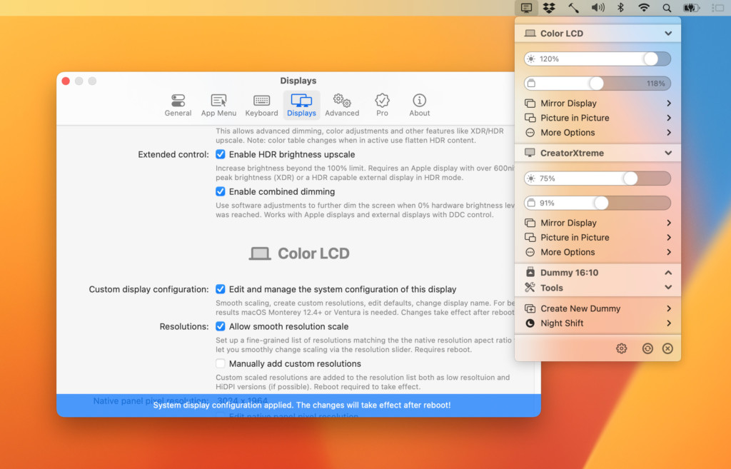 fix blurry images external display mac - betterdisplay