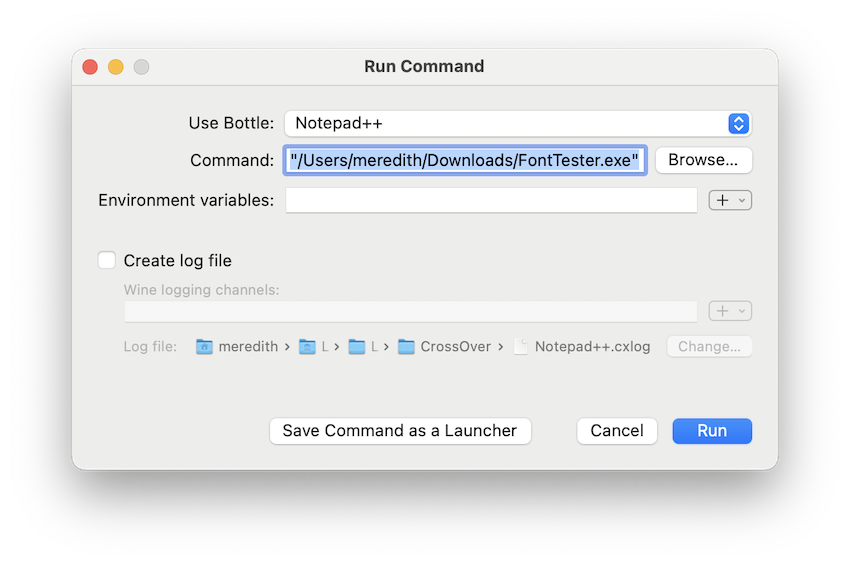 crossover run exe on mac