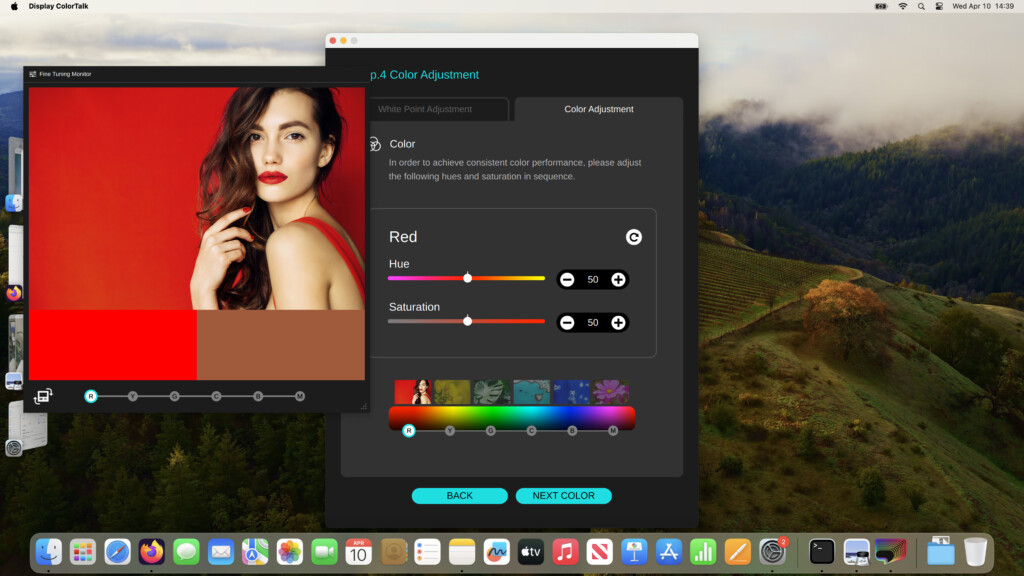 display colortalk color adjustment